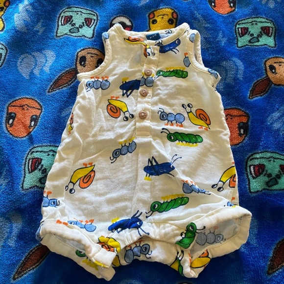 Old Navy Blue and White Jumpsuit with Playful Print - Picture 1 of 4